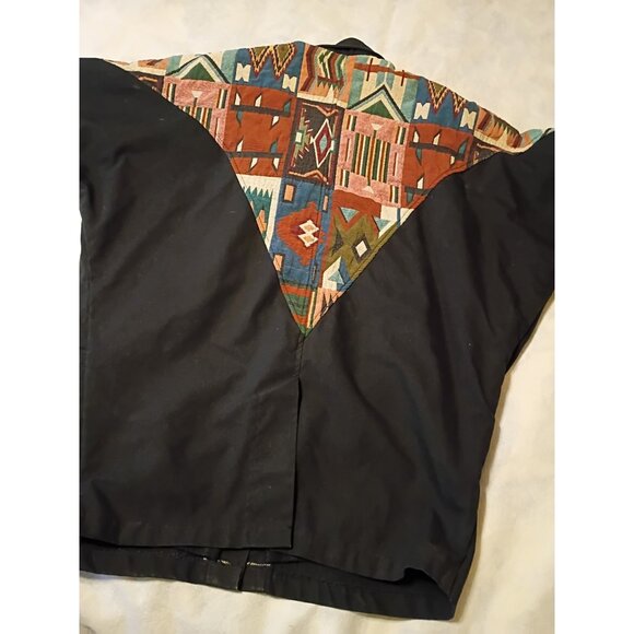 Vintage David James Lined Aztec Canvas Jacket Size Medium - Picture 6 of 11